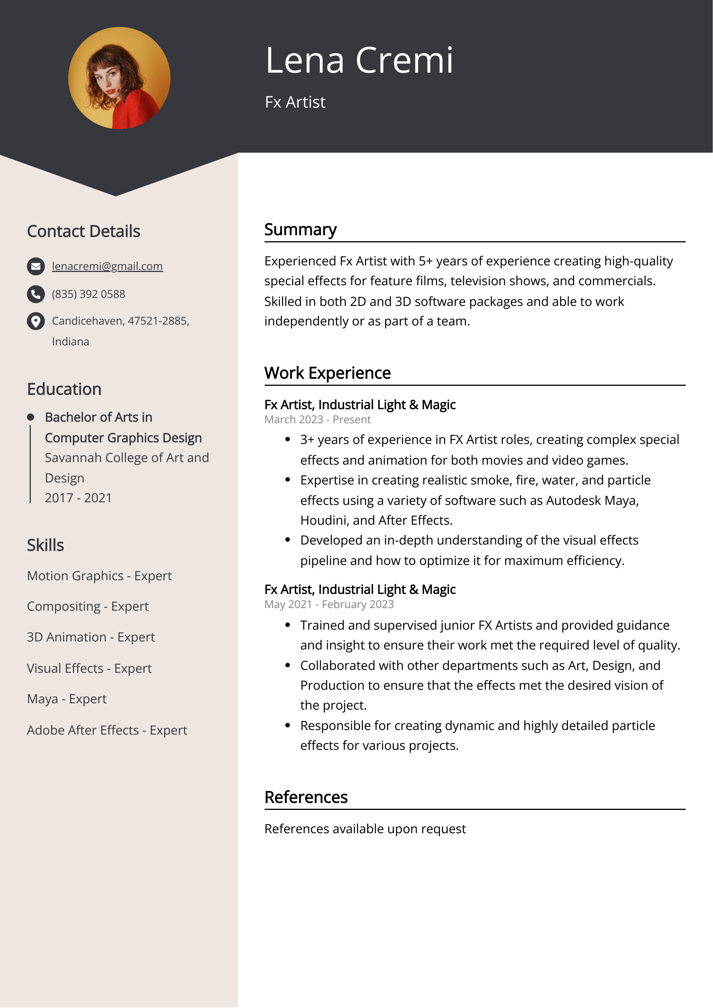 fx-artist-cv-sample-guide-entry-level-senior-jobs