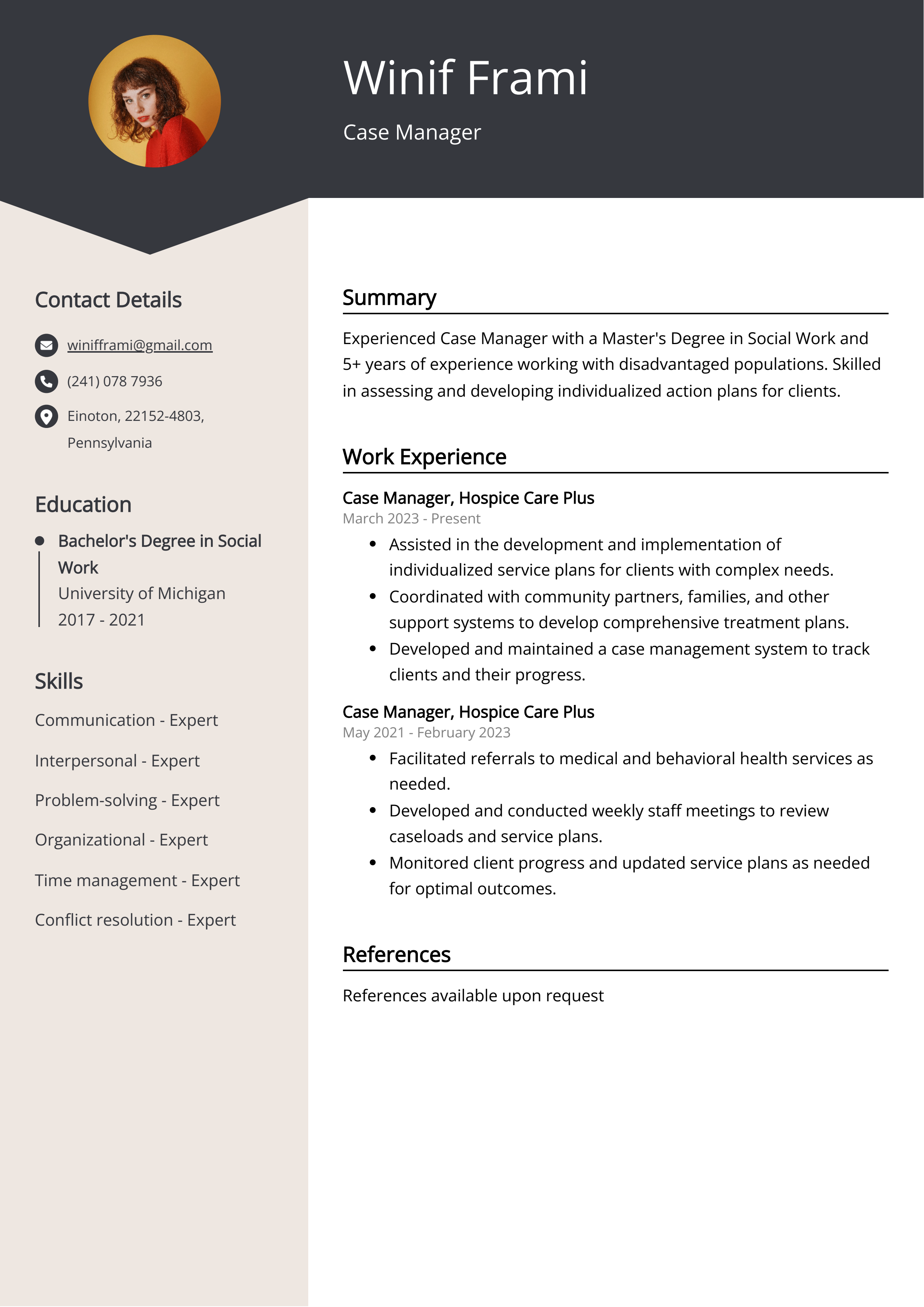Case Manager Resume Example for - Case Manager Resume Example 
