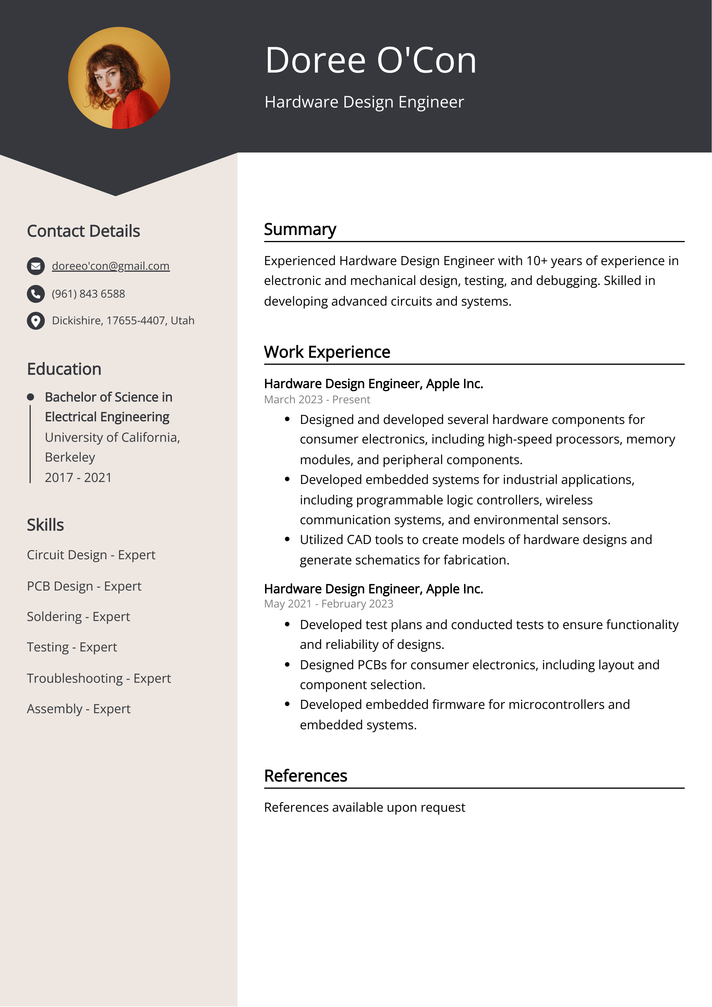 Hardware Design Engineer Resume Sample & Guide [Entry Level + Senior Jobs]