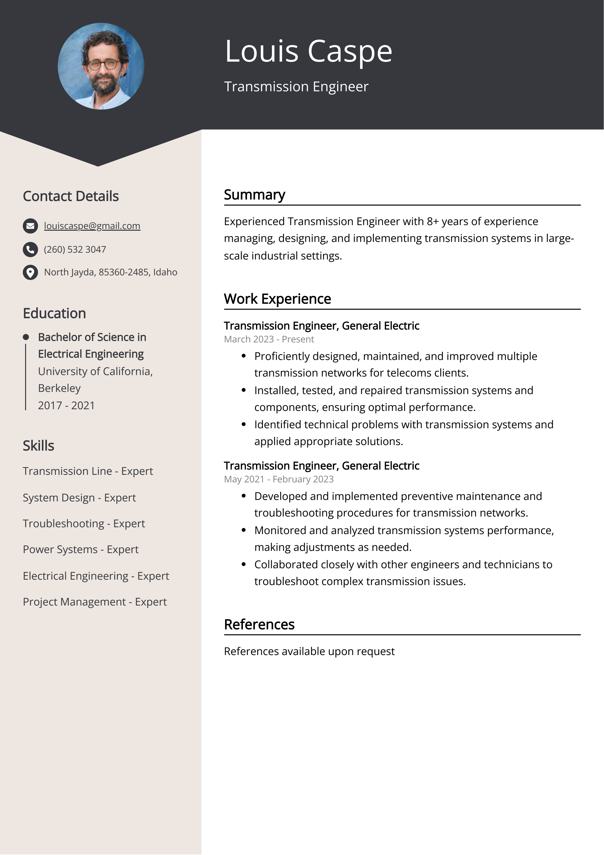 Transmission Engineer Resume Examples (Template & 20+ Tips)